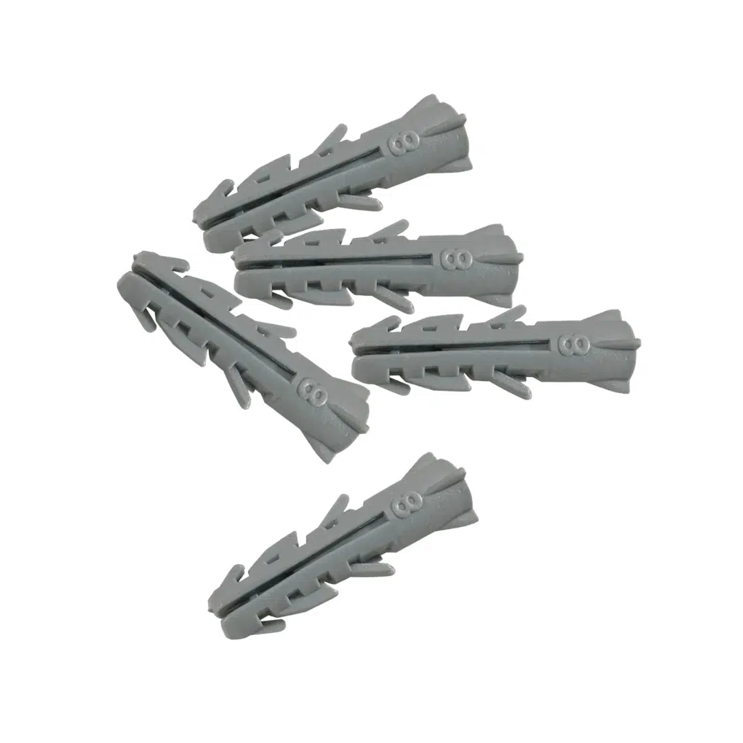 Bucha 8 mm, uma ótima aquisição para quem procura por acessórios para montar móveis, apresentando 6 garras pra melhor fixação.