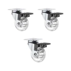 Rodízios de silicone c/ trava, para móveis pesados ou leves, garantindo mobilidade e segurança. com um modelo de 50mm, Qualidade e conforto.