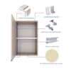 Armário Aéreo Sob Medida 100% MDF com 1 Porta - Imagem 6
