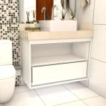 Gabinete para Banheiro Sob Medida 100% MDF – Cedro