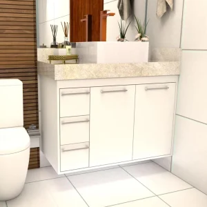 Gabinete para Banheiro Sob Medida 100% MDF – Orvalho