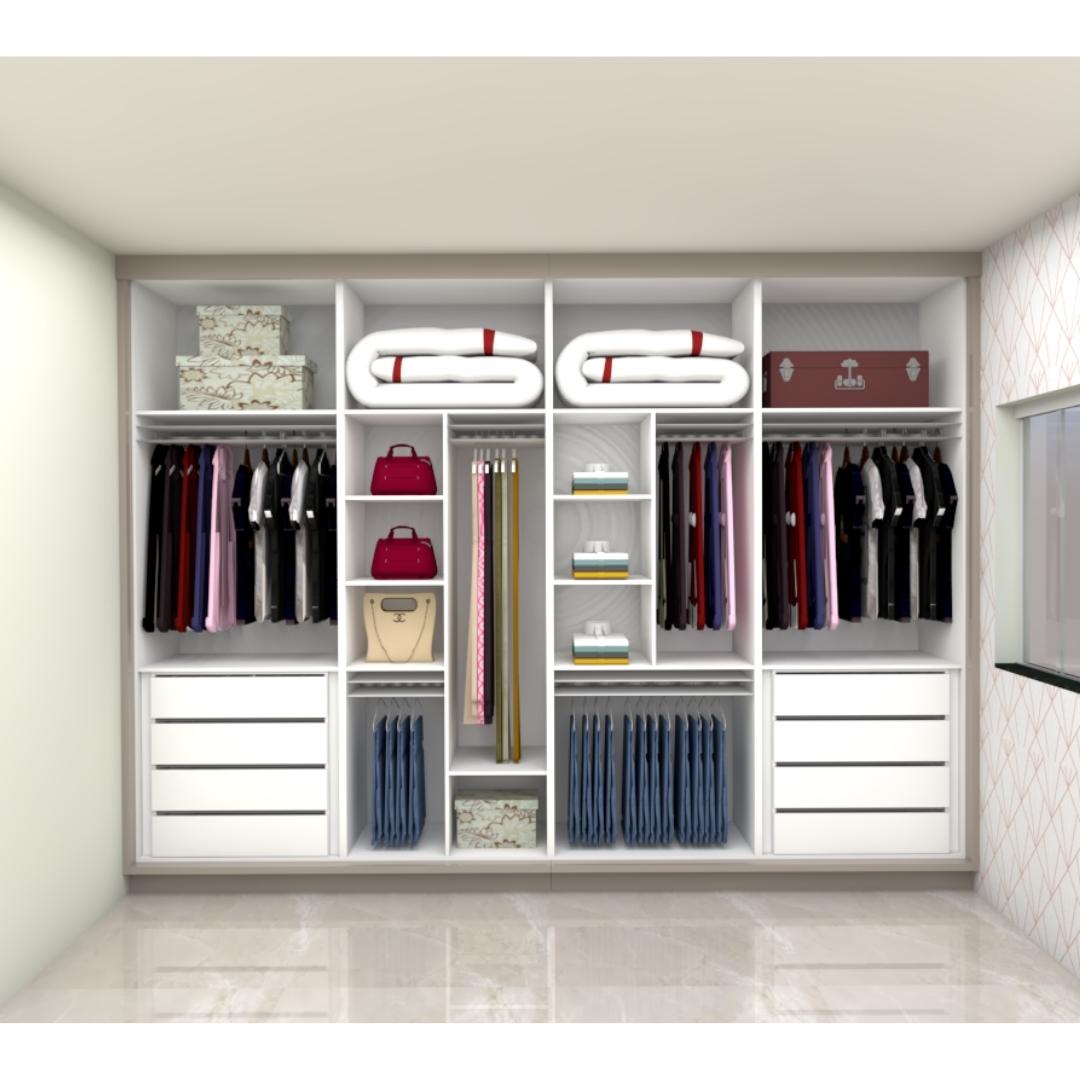 Guarda Roupa Quatro Portas de Correr GRQPC01
