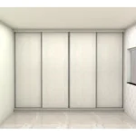 Armário Guarda-Roupa Sob medida 100% MDF com 4 Portas de Correr Âmbar