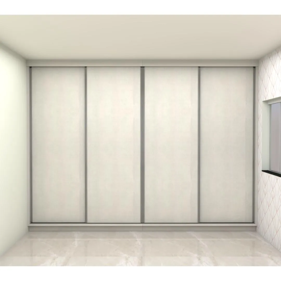 Armário Guarda-Roupa Sob medida 100% MDF com 4 Portas de Correr Âmbar