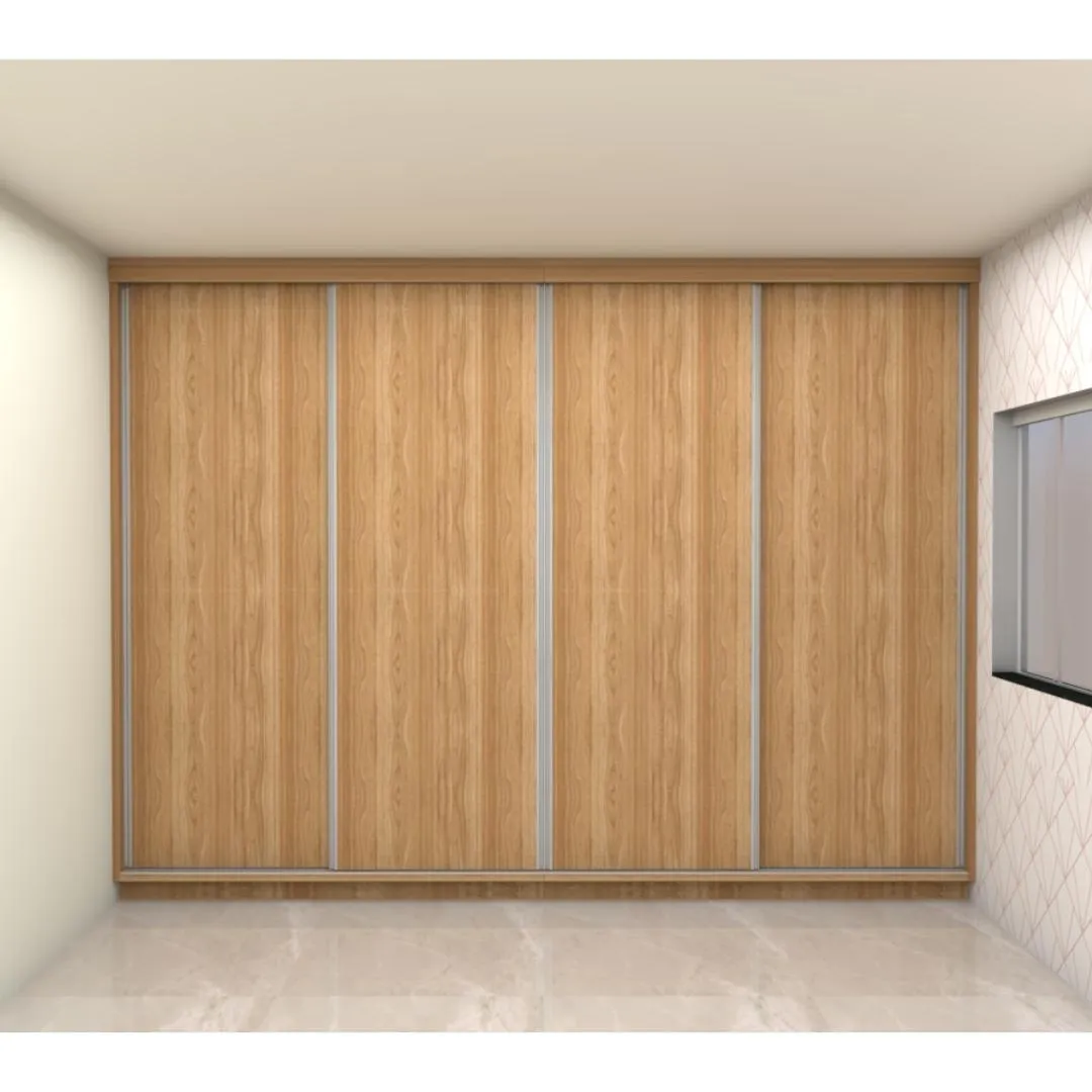 Armário Guarda-Roupa Sob medida 100% MDF com 4 Portas de Correr Amazonita