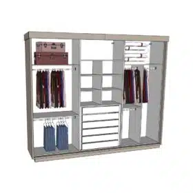 Armário Guarda-Roupa Sob medida 100% MDF com 3 Portas de Correr Rodonita